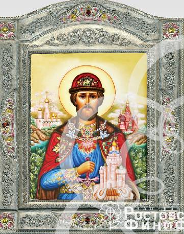 Серебряная икона Святой Великий Князь Дмитрий Донской (снято с производства)