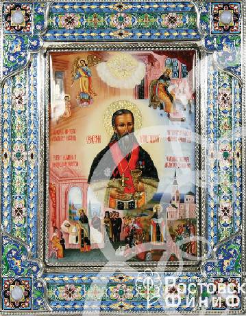 Серебряная икона Святой Иоанн Кронштадский (снято с производства)