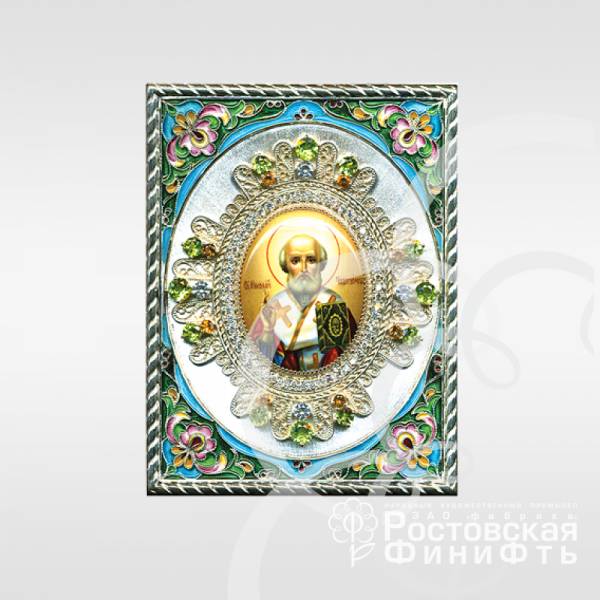 Серебряная икона Святитель Николай Чудотворец (снято с производства)