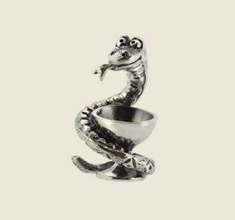 Серебряная статуэтка Змея с чашей(снято с производства)