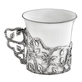 Серебряная кофейная чашка Листопад Фото 11264-02.jpg