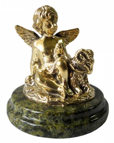 Бронзовая статуэтка Ангел с овномФото 11560-01.jpg
