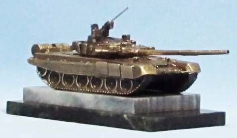 Бронзовый сувенир Танк Т-90