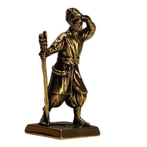 Бронзовая статуэтка Казак сечевой пушкарь (серия Казаки 17 века)Фото 12620-01.jpg