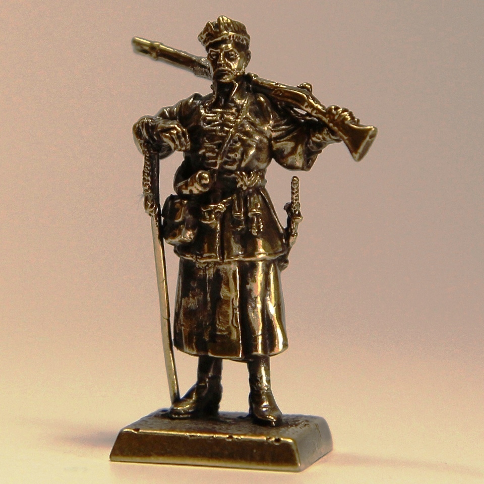 Бронзовая статуэтка Реестровый казак Брацлавского воеводства (серия Казаки 17 века)