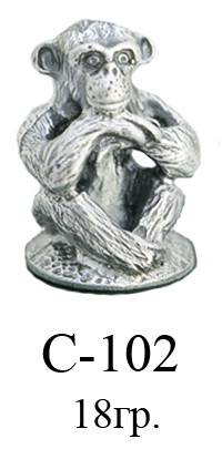 Серебряная статуэтка Обезьяна(снято с производства)