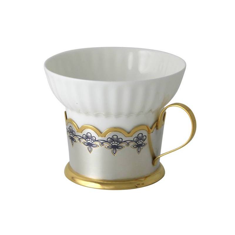 Серебряная чайная чашка Астра классическая