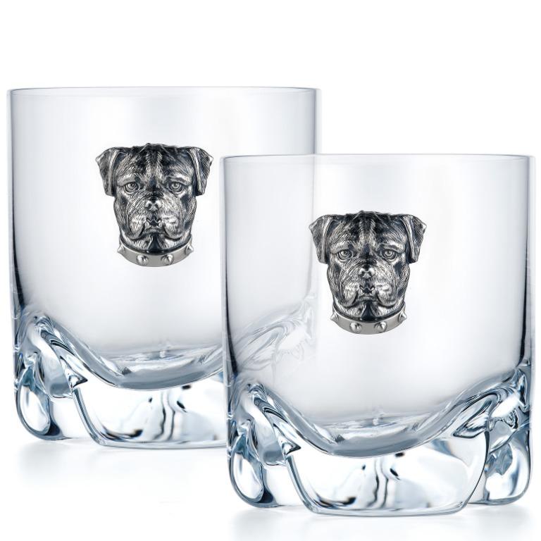 Набор стаканов с серебряной накладкой БульдогФото 13778-01.jpg