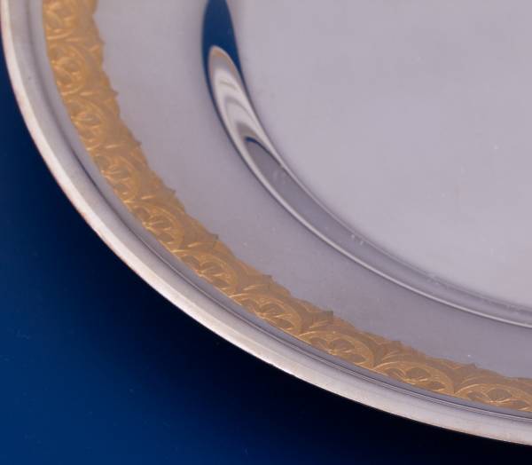 Серебряная закусочная тарелка № 16Фото 14022-02.jpg