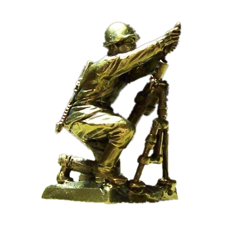 Бронзовая статуэтка Минометчик (серия Штурм Сапун горы1944 год)
