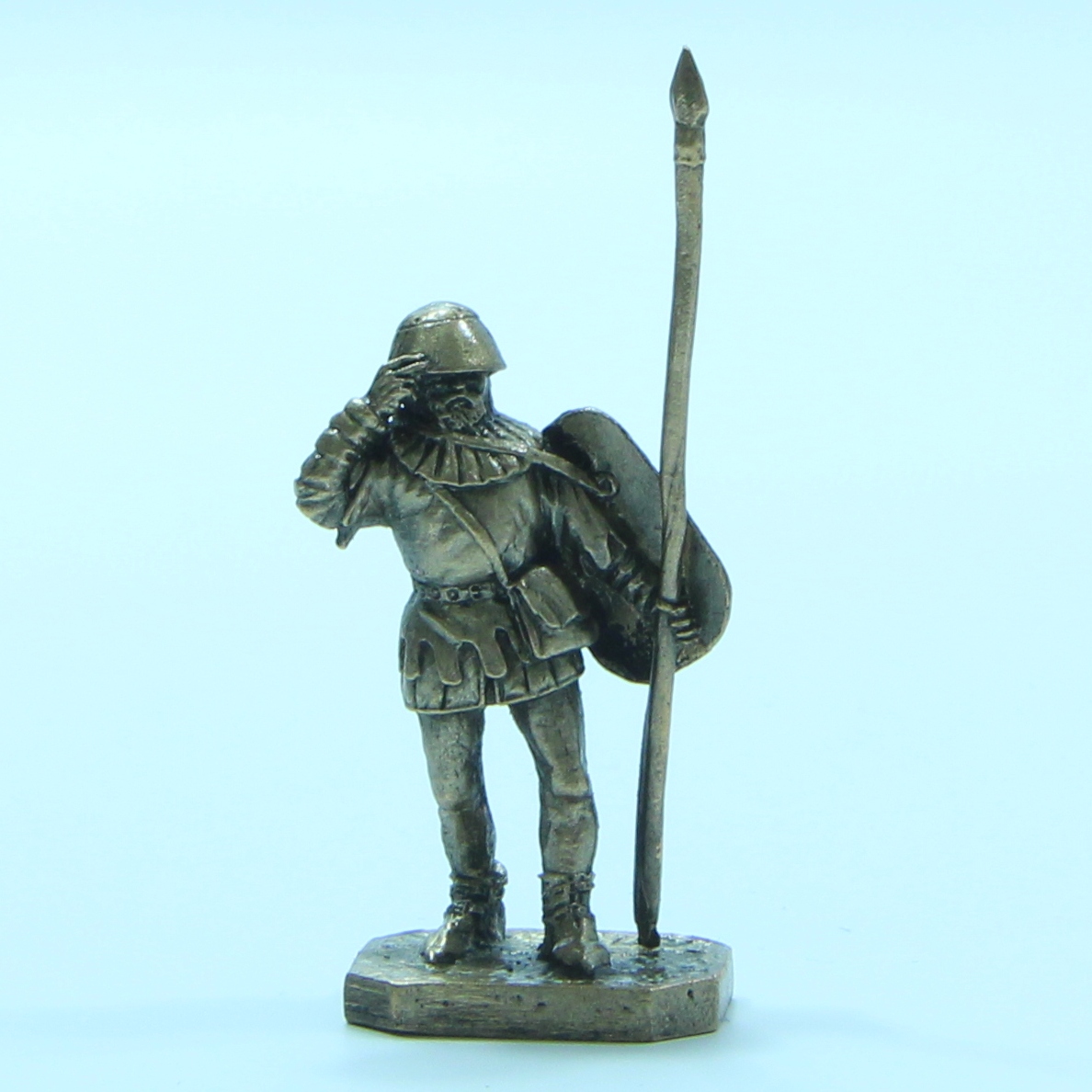 Бронзовая статуэтка Рыцарь с копьем и щитом (серия Грюнвальд. Польское войско)