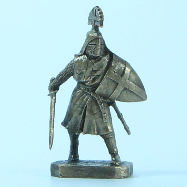Бронзовая статуэтка Рыцарь с мечом и щитом (серия Ледовое побоище. Тевтонский орден)