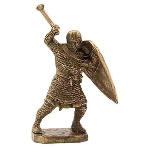 Бронзовая статуэтка Воин с перначем и щитом (серия Крестоносцы под стенами Акры)