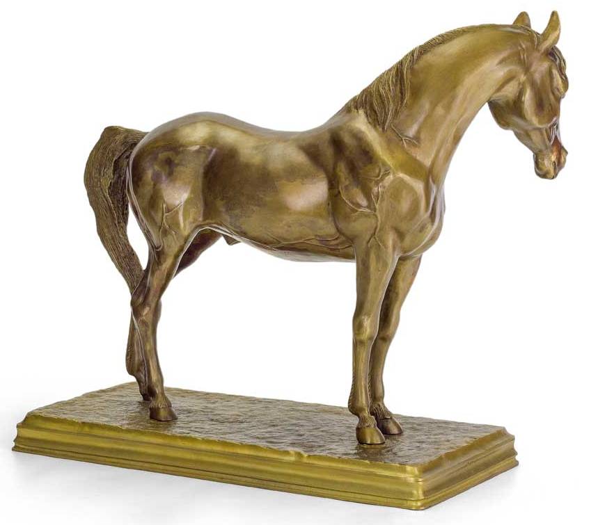 Бронзовая статуэтка Грустная лошадьФото 15322-01.jpg