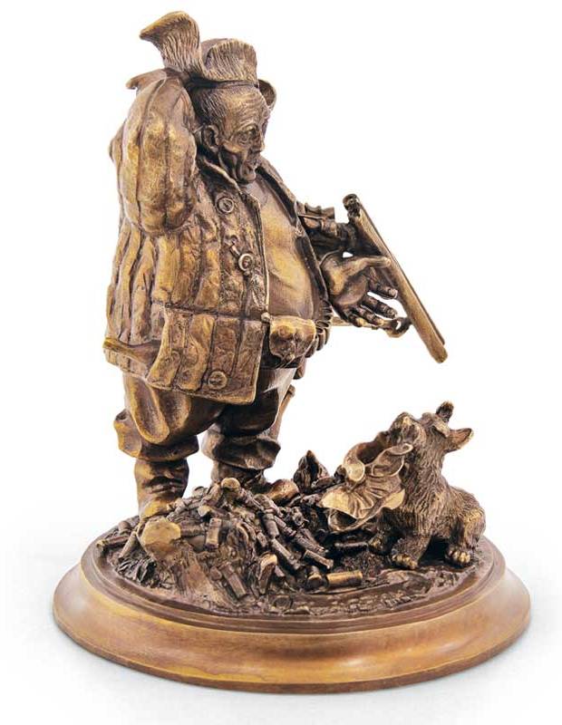 Бронзовая скульптура Охотник на уткуФото 15371-01.jpg