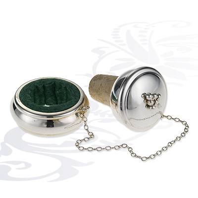Серебряное кольцо на бутылку с пробкой (снято с производства)
