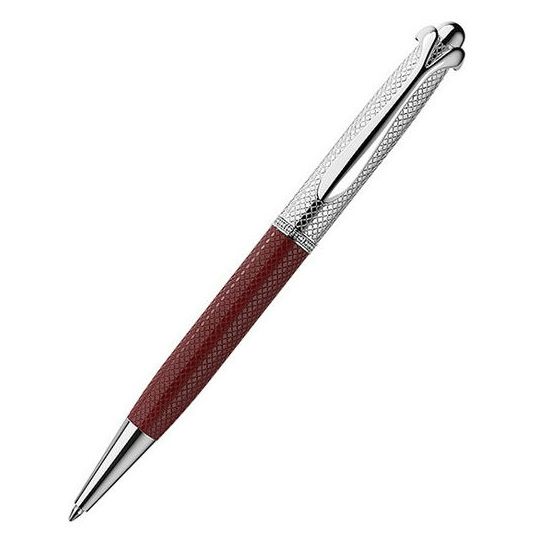 Серебряная ручка роллер Day Kit красная