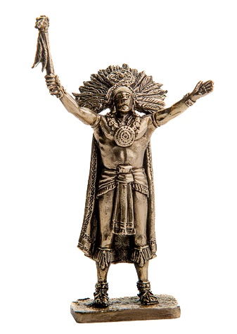 Бронзовая статуэтка Монтесума (серия Ацтеки. Покорение Америки)