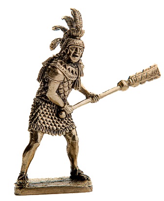 Бронзовая статуэтка Военачальник (серия Ацтеки. Покорение Америки)