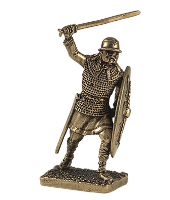 Бронзовая статуэтка Гальский воин с мечом (серия Галлы)