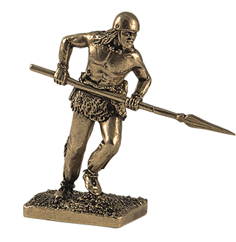Бронзовая статуэтка Легковооруженный гальский воин (серия Галлы)