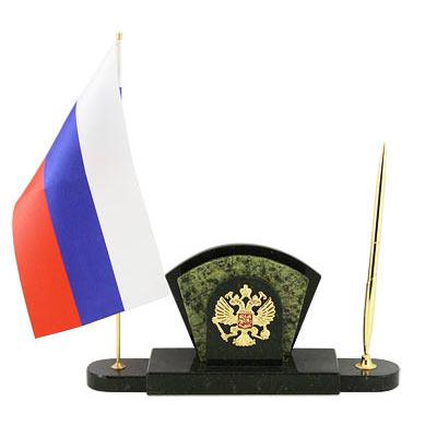 Визитница с гербом и флагом России