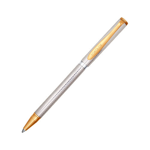 Серебряная ручка с позолотой