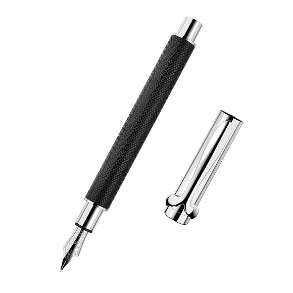 Серебряная ручка перьевая Status Kit F002101 черная