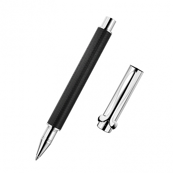 Серебряная ручка роллер Status Kit R002101 чернаяФото 18141-01.jpg