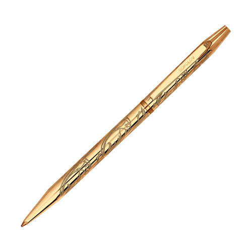 Серебряная ручка с гравировкой и позолотой