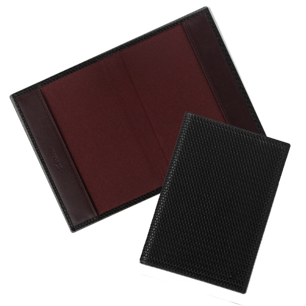 Черная кожаная обложка для паспорта SOLTAN 005 32 01/09Фото 20482-02.jpg