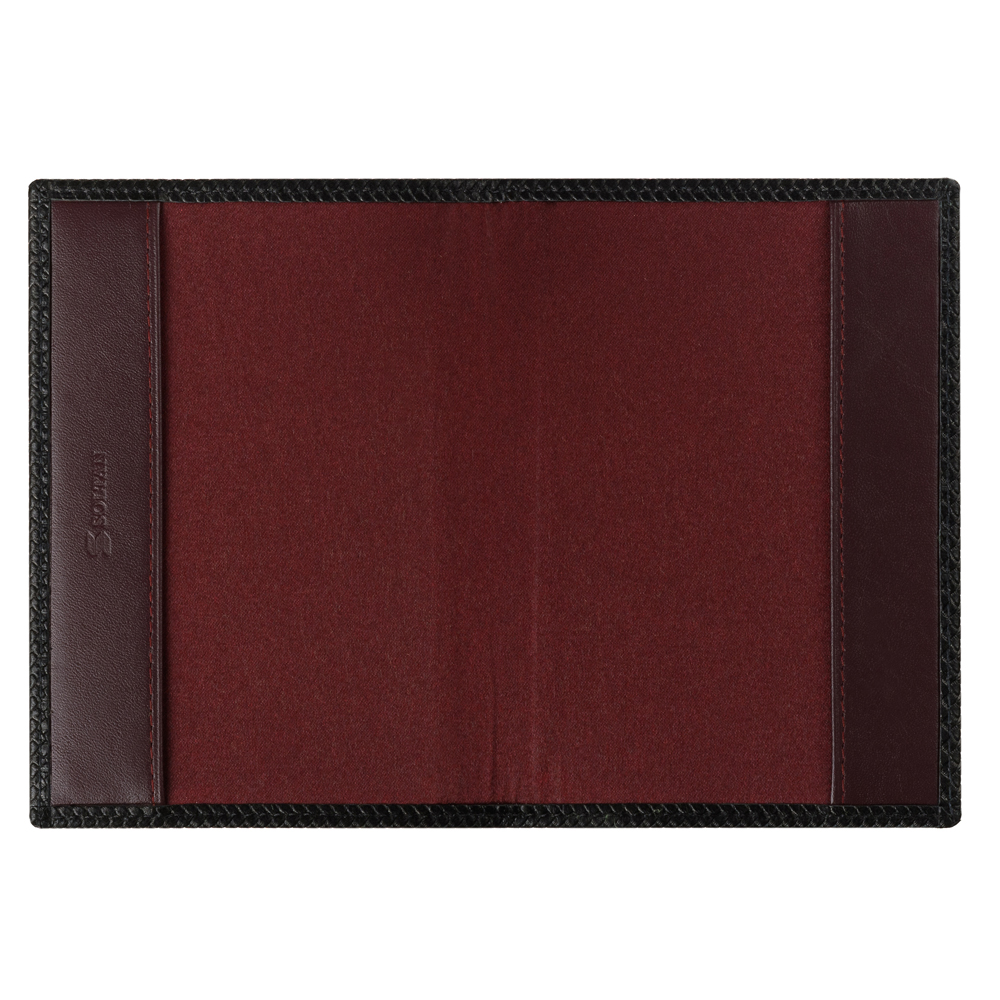 Черная кожаная обложка для паспорта SOLTAN 005 32 01/09