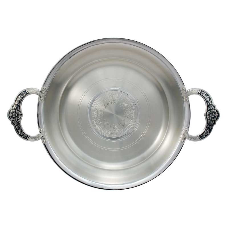 Серебряная тарелка-поднос Василиса