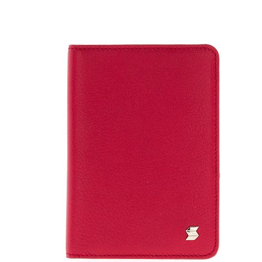 Красная кожаная обложка для паспорта SOLTAN 012 02 05