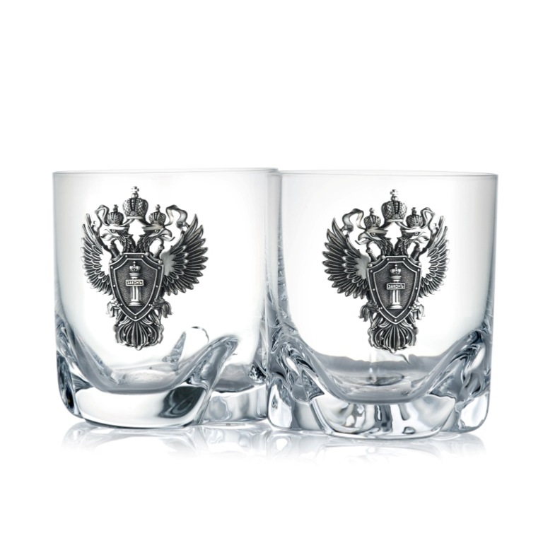 Набор стаканов с серебряной накладкой ПрокуратураФото 21052-01.jpg