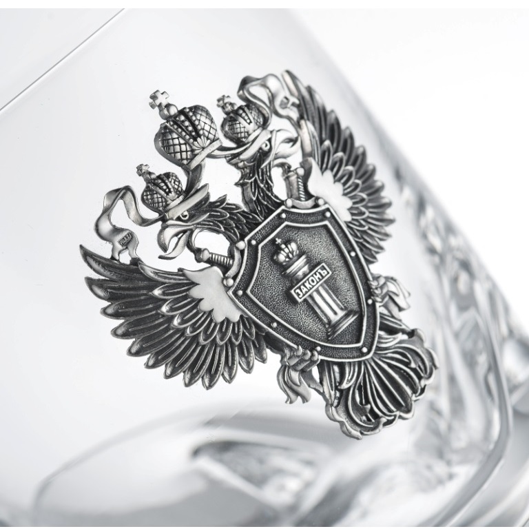 Набор стаканов с серебряной накладкой ПрокуратураФото 21052-02.jpg