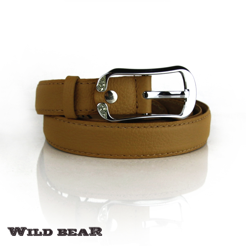 Бежевый кожаный ремень WILD BEAR Фото 21421-03.jpg