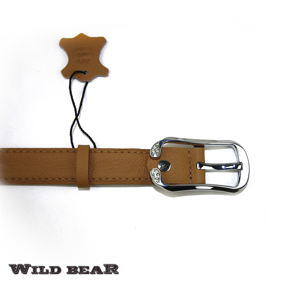 Бежевый кожаный ремень WILD BEAR Фото 21421-07.jpg