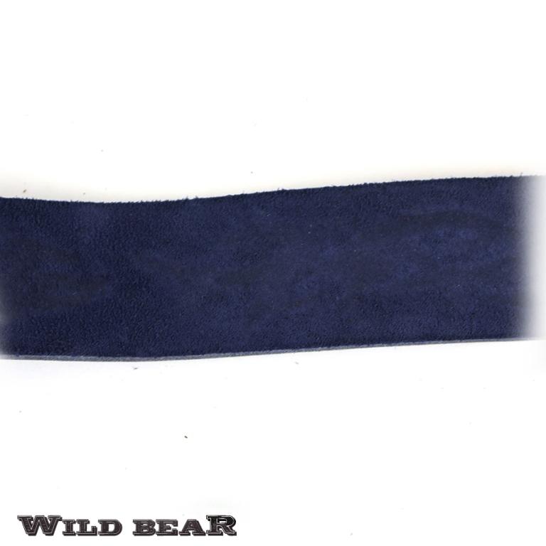 Темно-синий кожаный ремень WILD BEAR