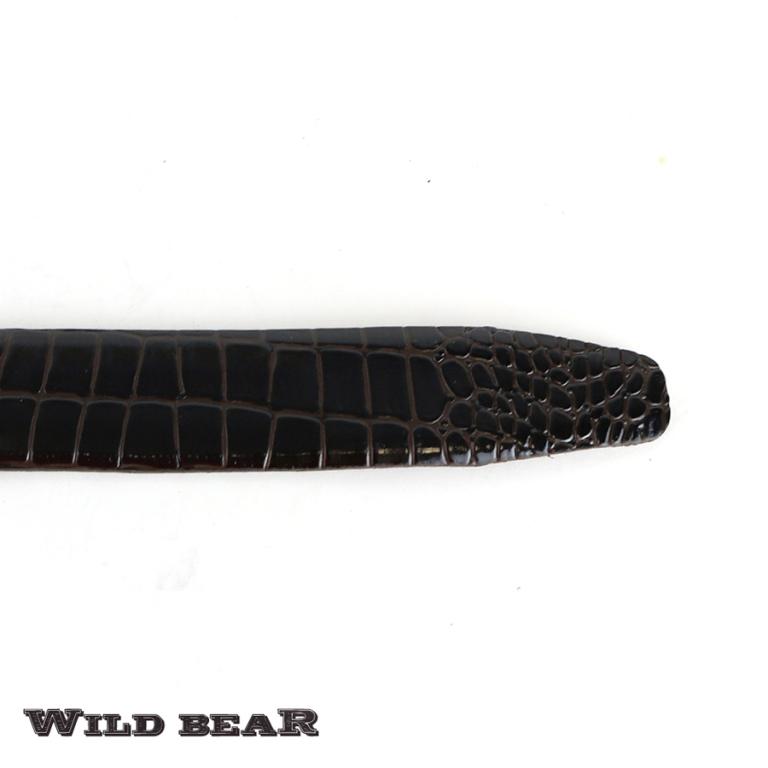 Коричневый кожаный ремень WILD BEAR Фото 21625-02.jpg
