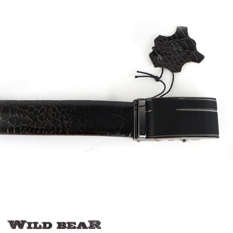 Коричневый кожаный ремень WILD BEAR Фото 21625-03.jpg
