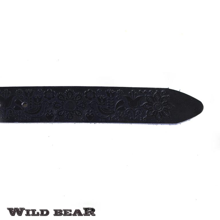 Темно-синего кожаный ремень WILD BEAR