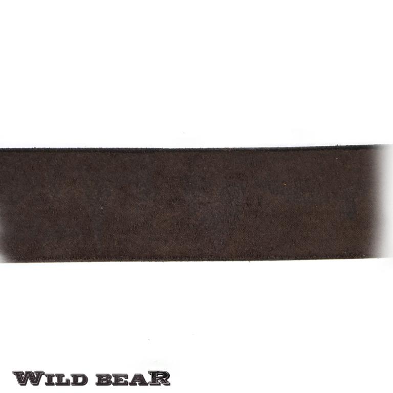 Темно-коричневый кожаный ремень WILD BEAR 