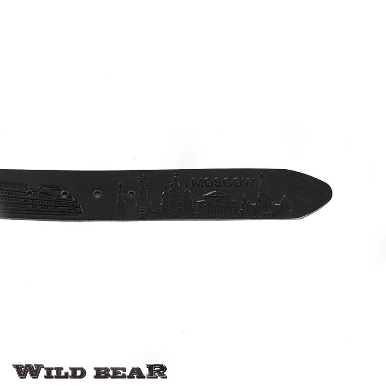 Черный кожаный ремень WILD BEAR Фото 21649-06.jpg