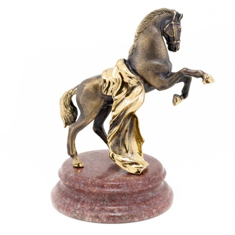 Бронзовая статуэтка Конь с попонойФото 21966-01.jpg