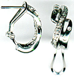 Серебряные серьги HSE 52 (Куб. Циркон) (снято с производства)