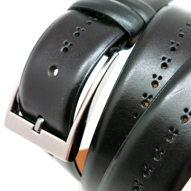 Классический черный кожаный ремень Soltan 2012 01/125Фото 22840-02.jpg