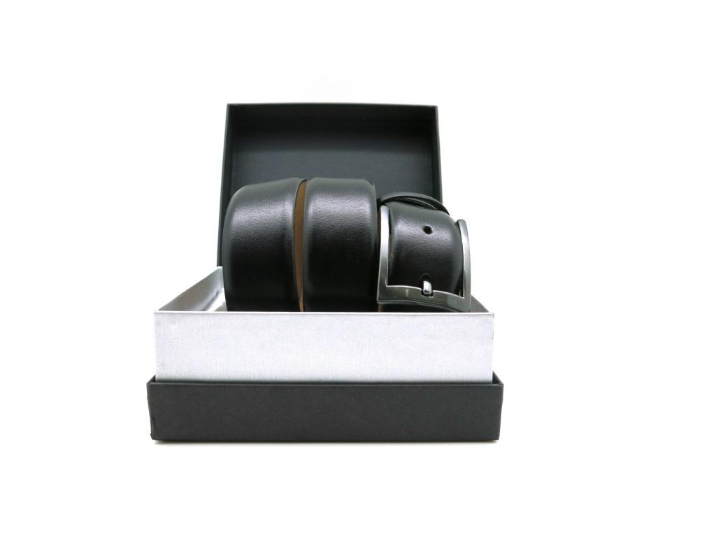 Классический черный кожаный ремень Soltan 2101 01/135
