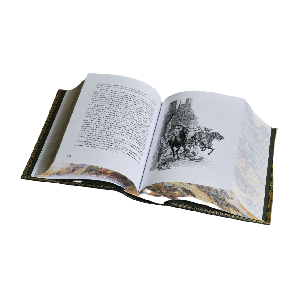 Книга в кожаном переплете Три мушкетёра А. ДюмаФото 24508-03.jpg