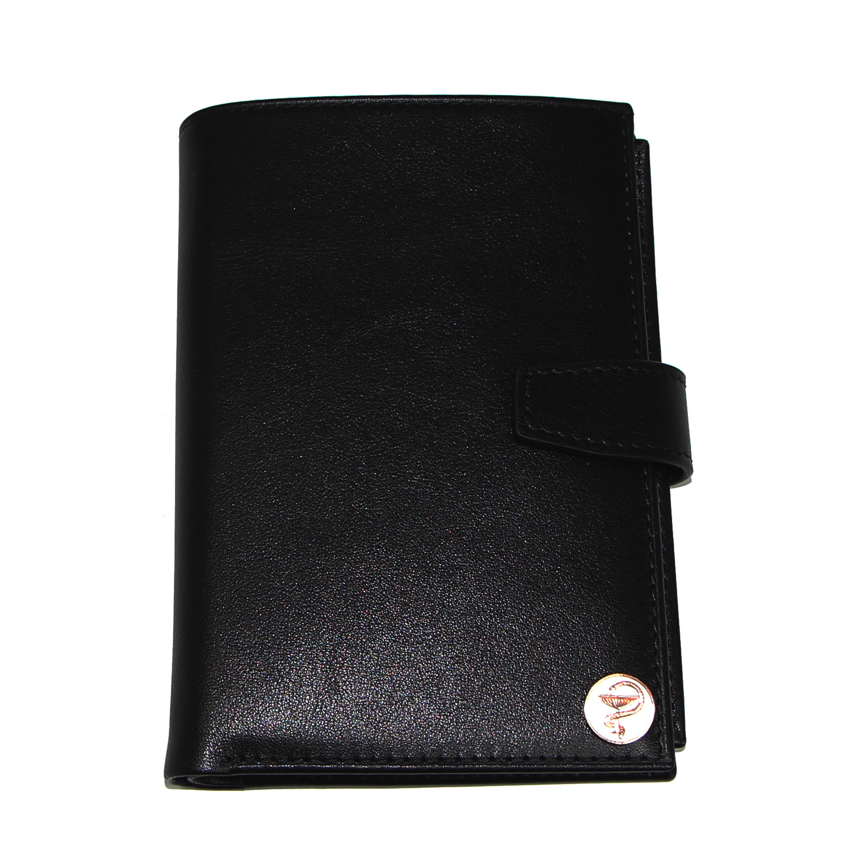 Черное кожаное портмоне с отделением для паспорта и автодокументов для врачей SOLTAN 256 21 01Фото 25037-01.jpg